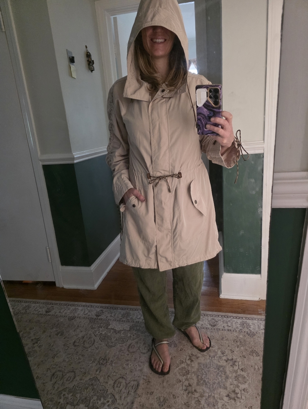 FRYE Trench Jacket. S/M